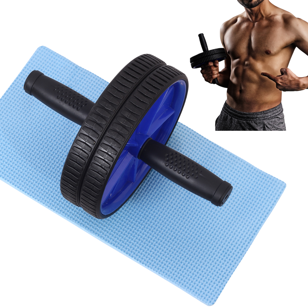 Tressca Dual-Wheel Ab Roller with knee pad (Core Trainer)