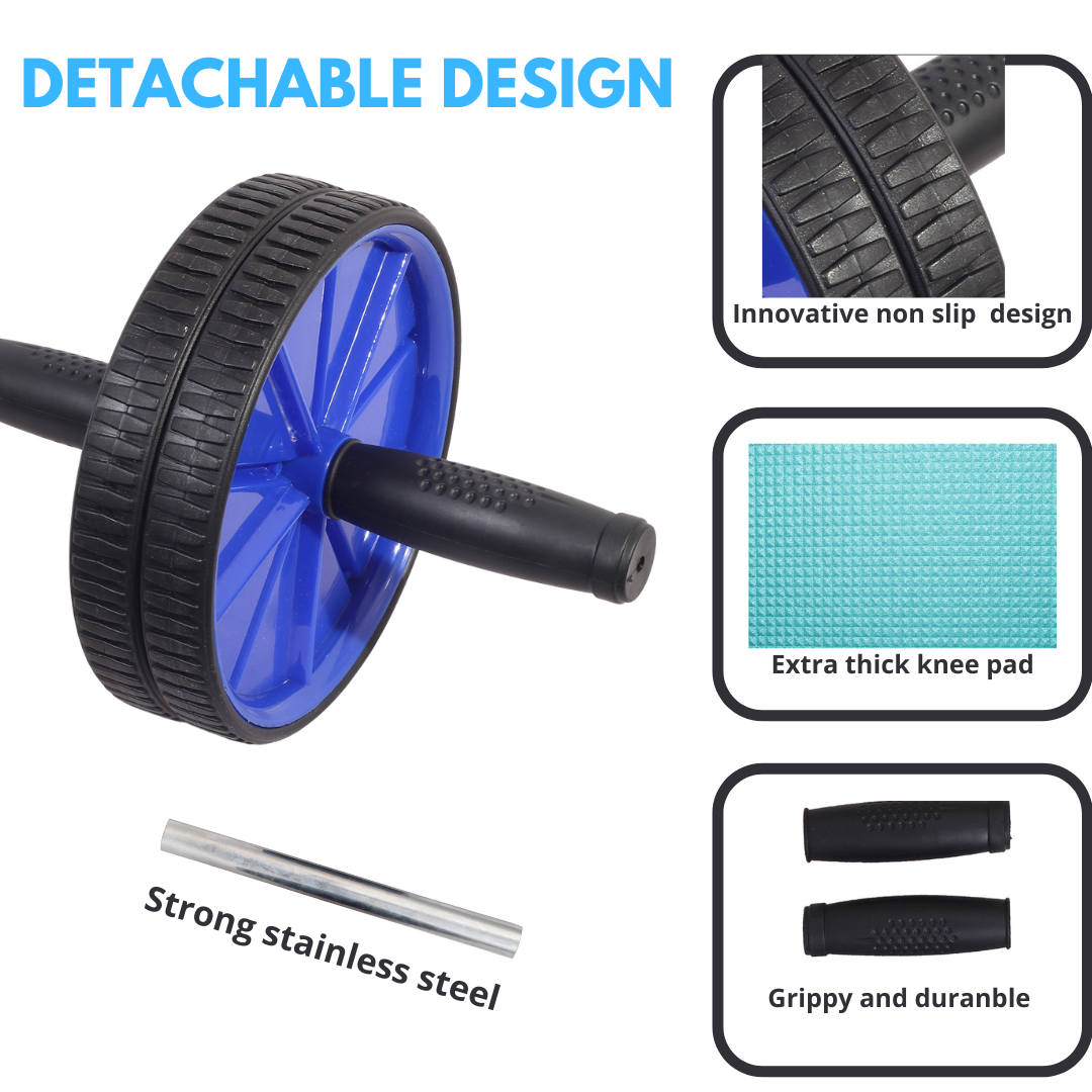 Tressca Dual-Wheel Ab Roller with knee pad (Core Trainer)