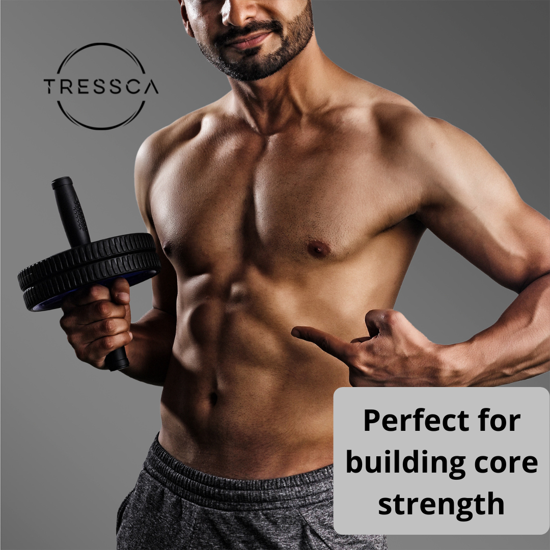 Tressca Dual-Wheel Ab Roller with knee pad (Core Trainer)